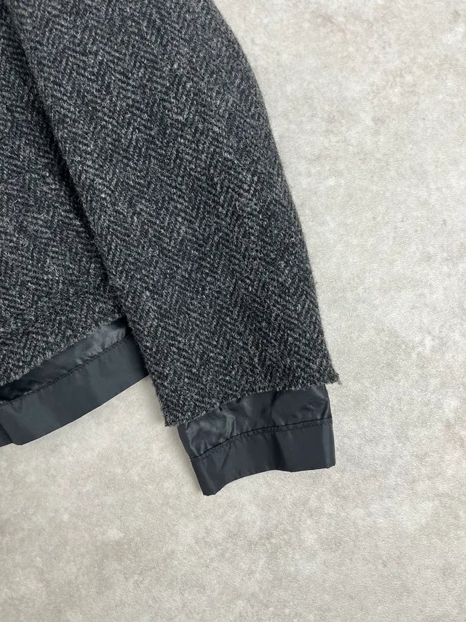2000s Prada Grey Wool Hybrid Jacket GzHDCAE 8