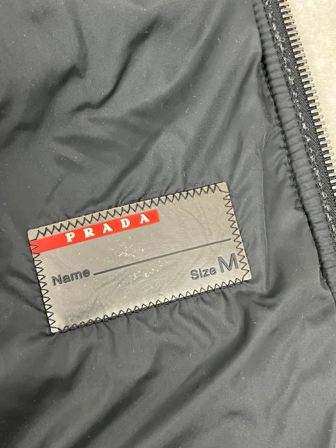 2000s Prada Grey Wool Hybrid Jacket GzHDCAE 11