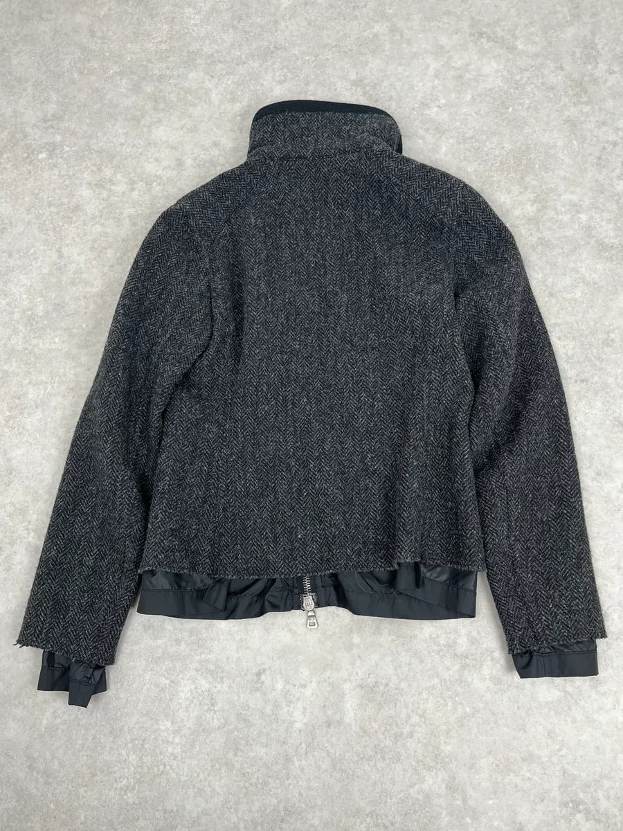 2000s Prada Grey Wool Hybrid Jacket GzHDCAE 6