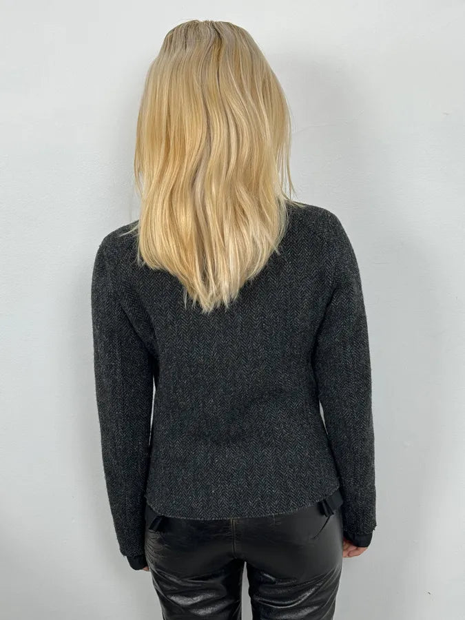 2000s Prada Grey Wool Hybrid Jacket GzHDCAE 2