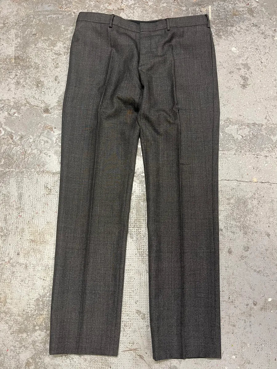 2000s Prada Grey Wool Pure Tailored Pants (L) ezRUbuQ 1