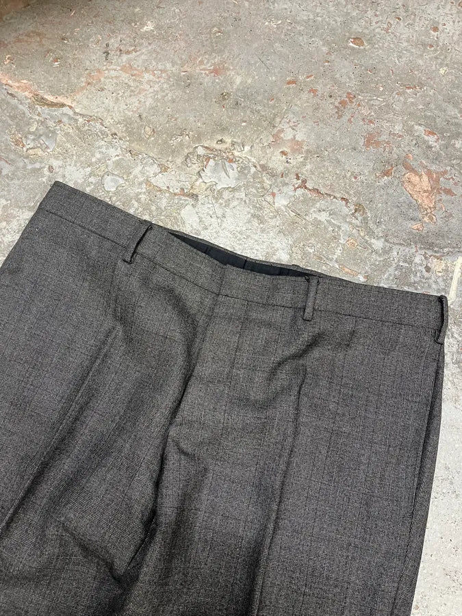 2000s Prada Grey Wool Pure Tailored Pants (L) ezRUbuQ 3