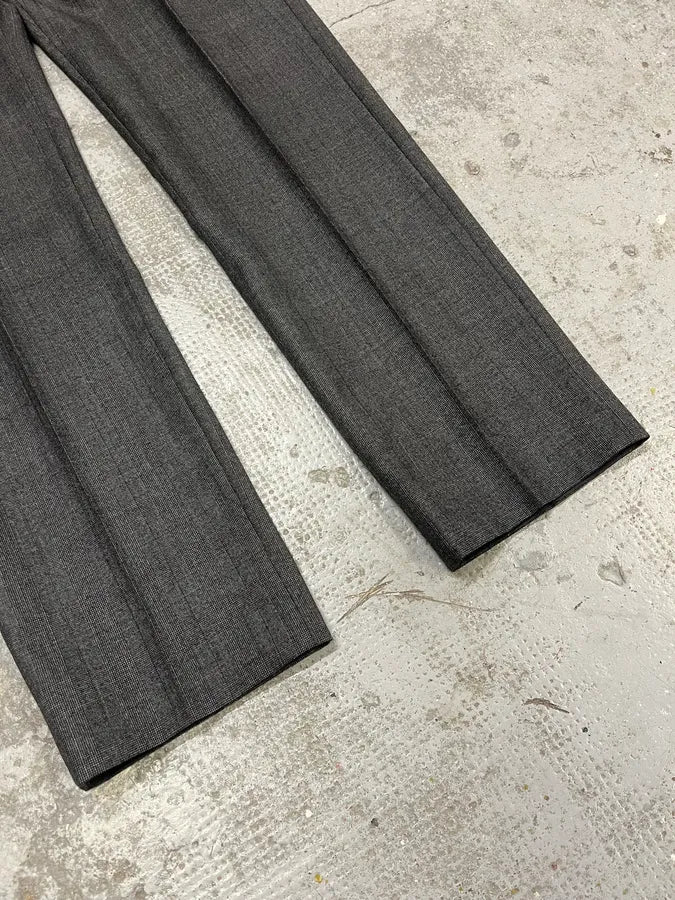 2000s Prada Grey Wool Pure Tailored Pants (L) ezRUbuQ 4