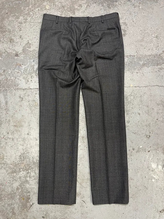 2000s Prada Grey Wool Pure Tailored Pants (L) ezRUbuQ 5