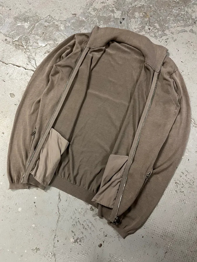 2000s Prada Grey Zip-up Sweater laAuPGv 4