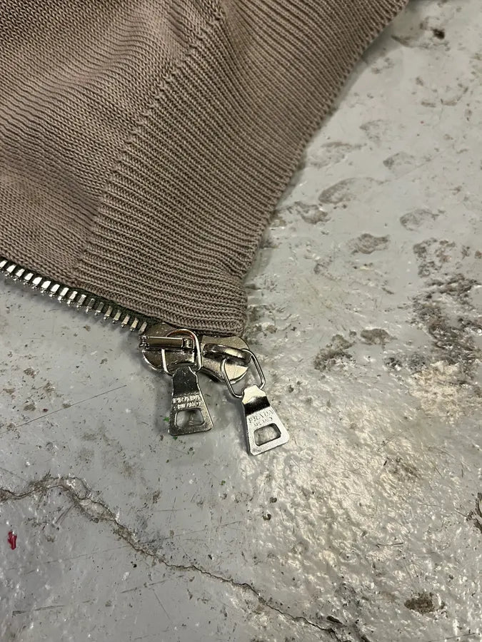 2000s Prada Grey Zip-up Sweater laAuPGv 6