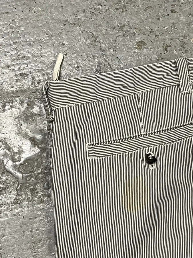 SS2006 Prada Grey/White Striped Chinos Cotton Minimalist Size 52 ToVYLlW 12