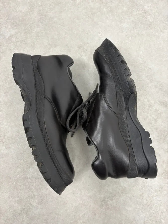 FW1999 Prada Black Prenium Leather Vibram Boots vyrRvnI 6