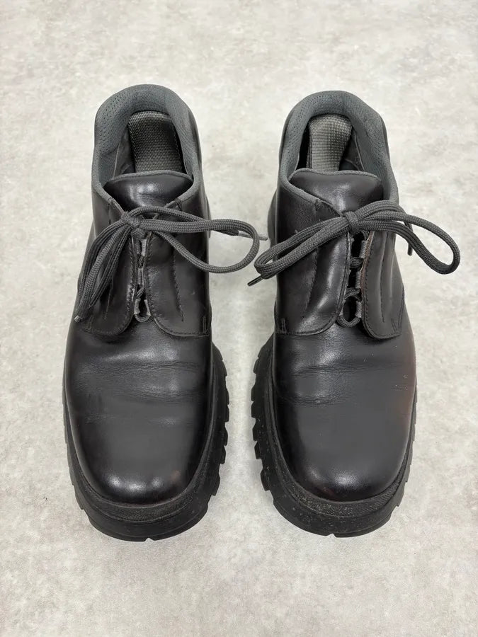 FW1999 Prada Black Prenium Leather Vibram Boots vyrRvnI 2
