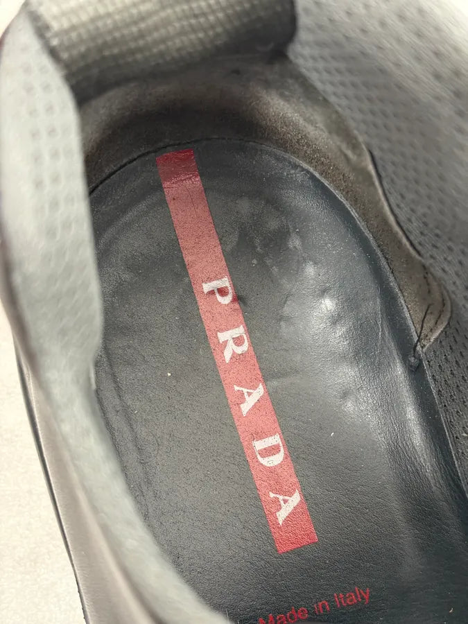 FW1999 Prada Black Prenium Leather Vibram Boots vyrRvnI 10