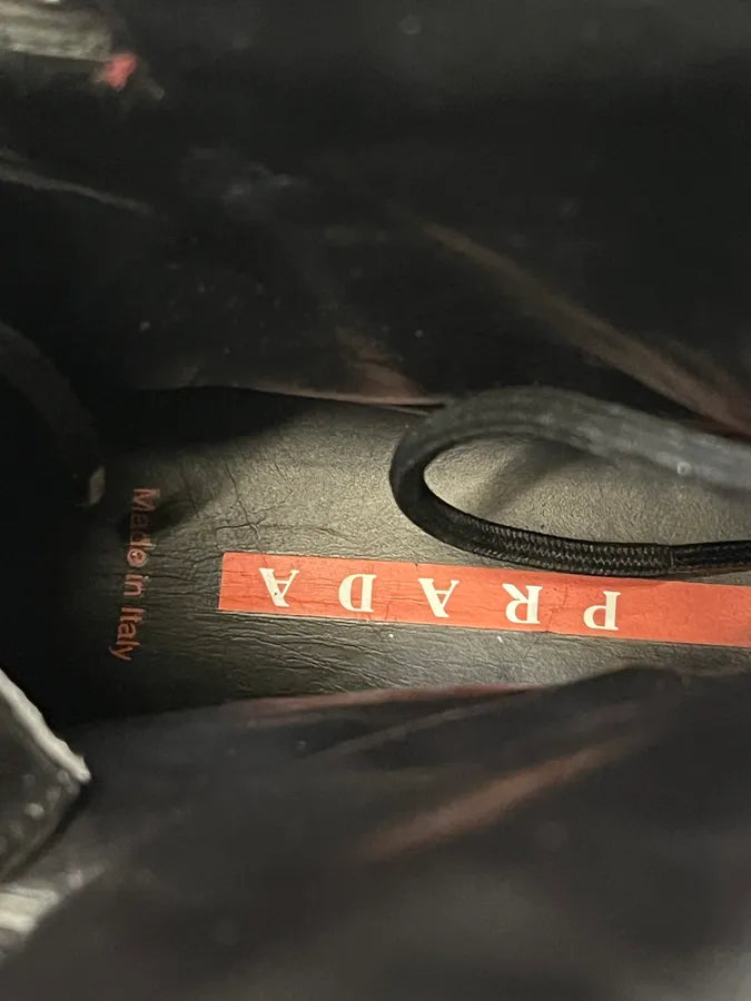 2000s Prada Hiking Ski Black Leather Boots GclOxgo 9