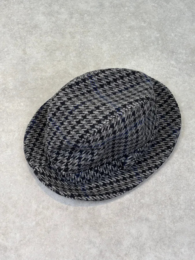 2000s Prada Houndstooth Grey Wool Hat oHNgoLA 0