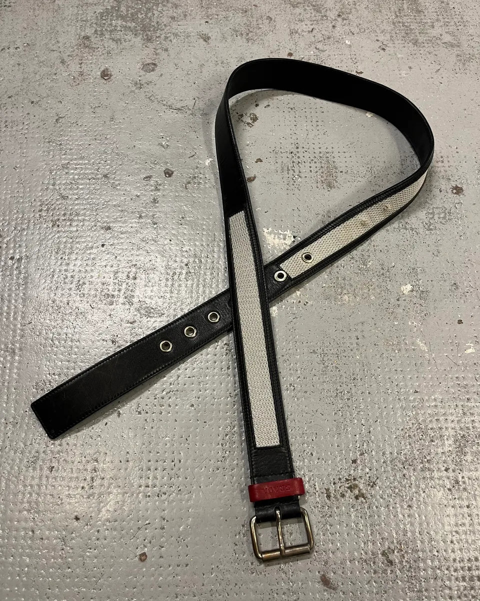 2000s Prada Hybrid Black Leather & Grey Belt mzuXFvz 0