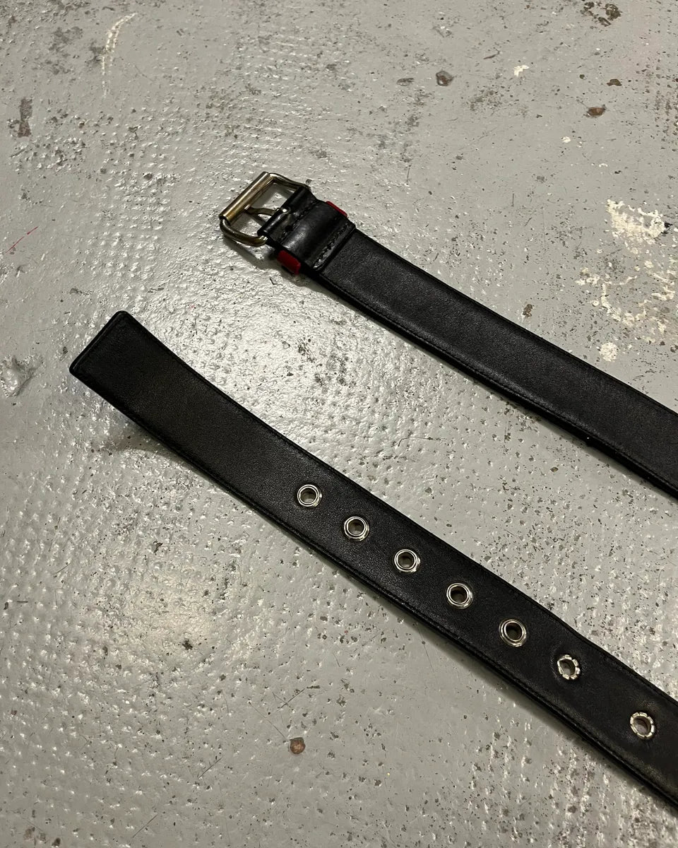 2000s Prada Hybrid Black Leather & Grey Belt mzuXFvz 4