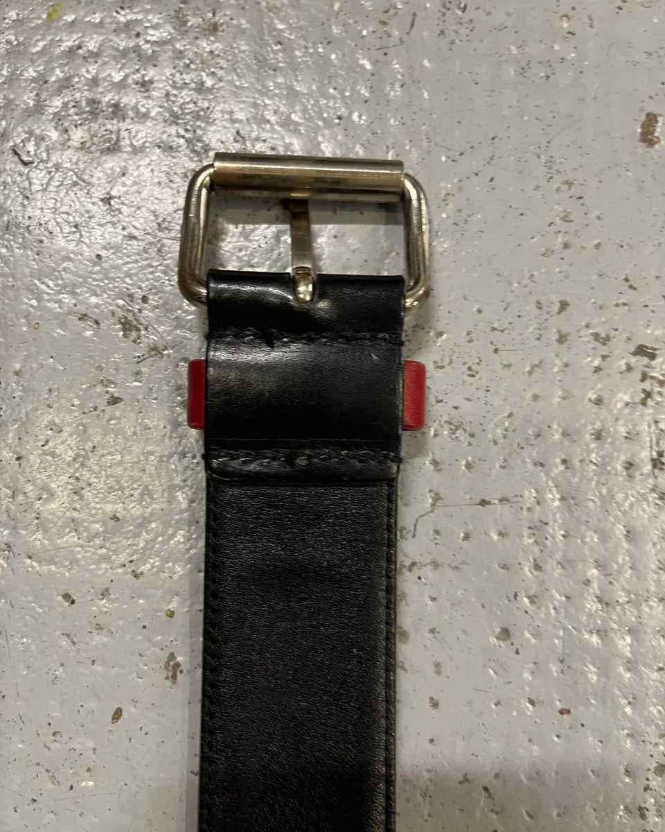 2000s Prada Hybrid Black Leather & Grey Belt mzuXFvz 6