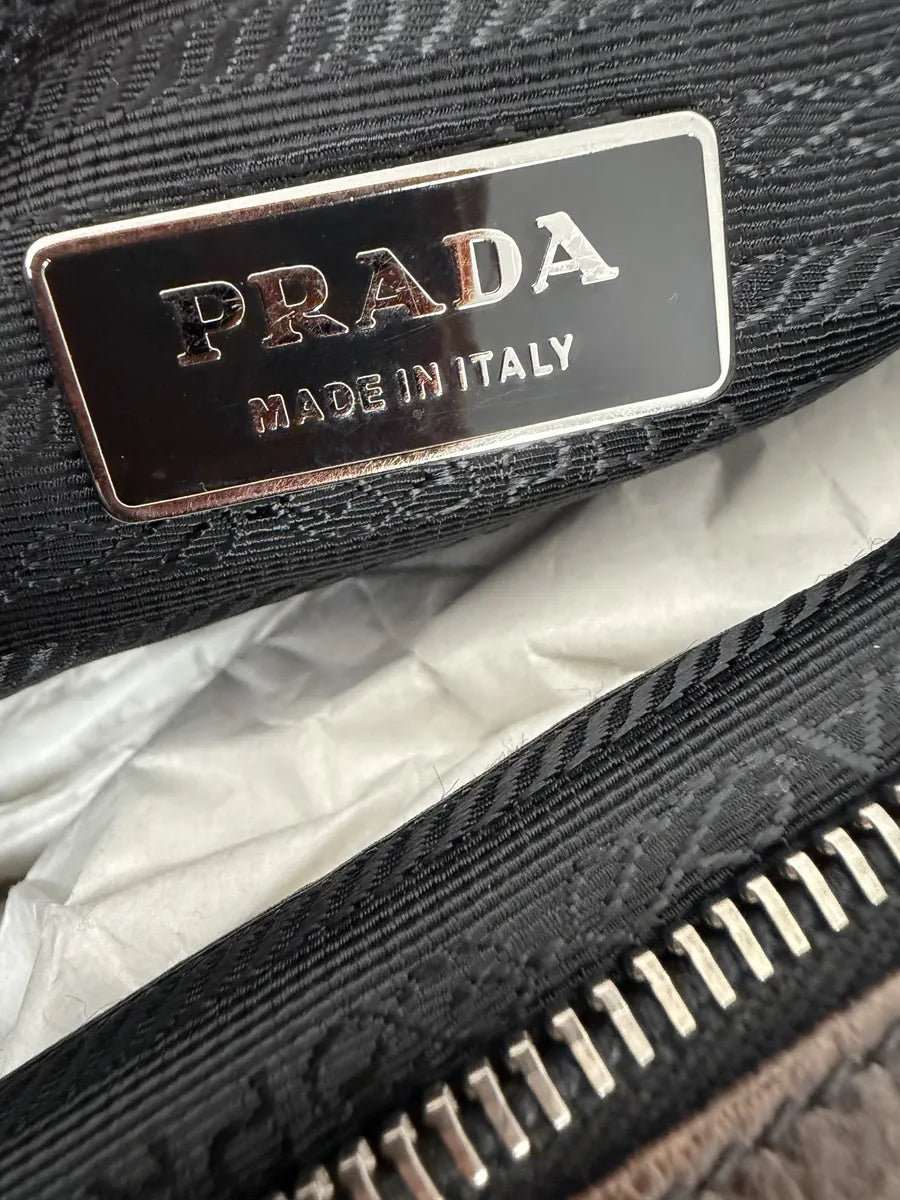 2000s Prada Hybrid Black Leather & Nylon Messenger Shoulder Bag XmxBnGs 7