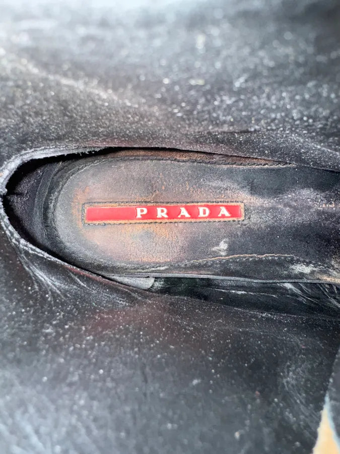 2000s Prada Hybrid Brown & Black Leather Boots (42eu/us8.5) uKLQnGd 9