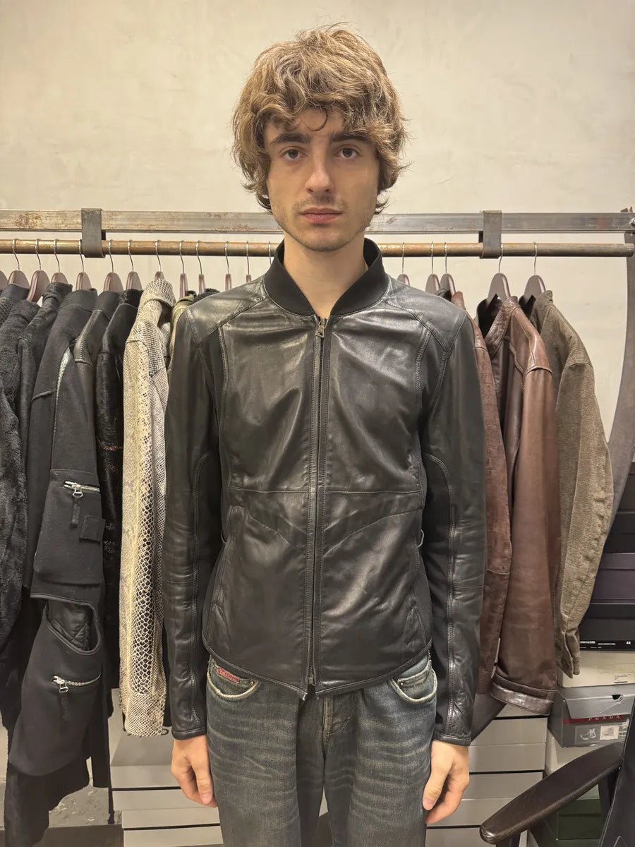 PRADA 2000ss レザージャケット 46 ブラック レザー ジャケット | PRADA