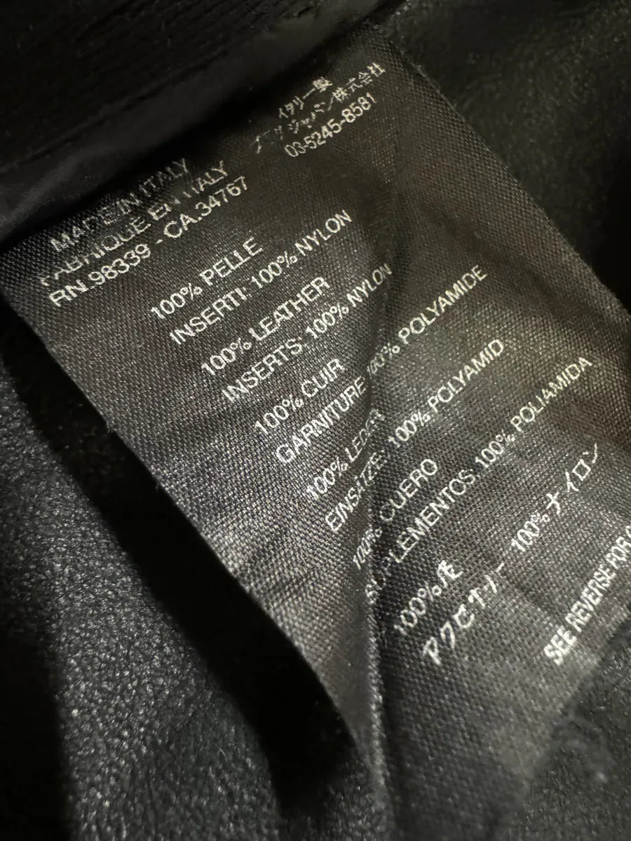 2000s Prada Hybrid Lamb Leather Biker Jacket (S) NjxoABY 9