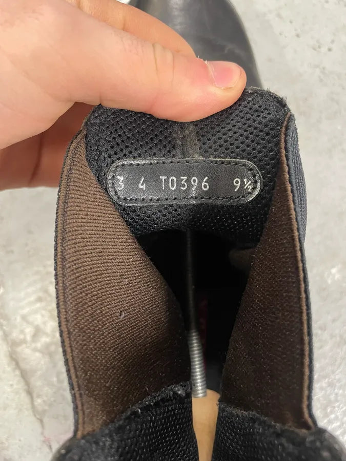 2000s Prada Hybrid Leather Black Boots (44eu/us10) uIURWNv 7