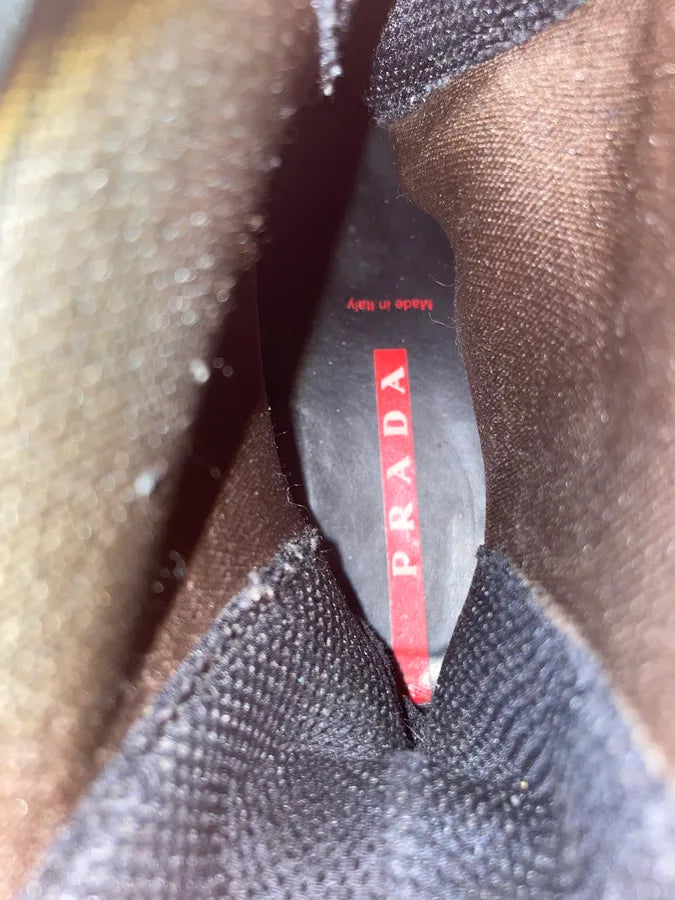 2000s Prada Hybrid Leather Black Boots (44eu/us10) uIURWNv 8