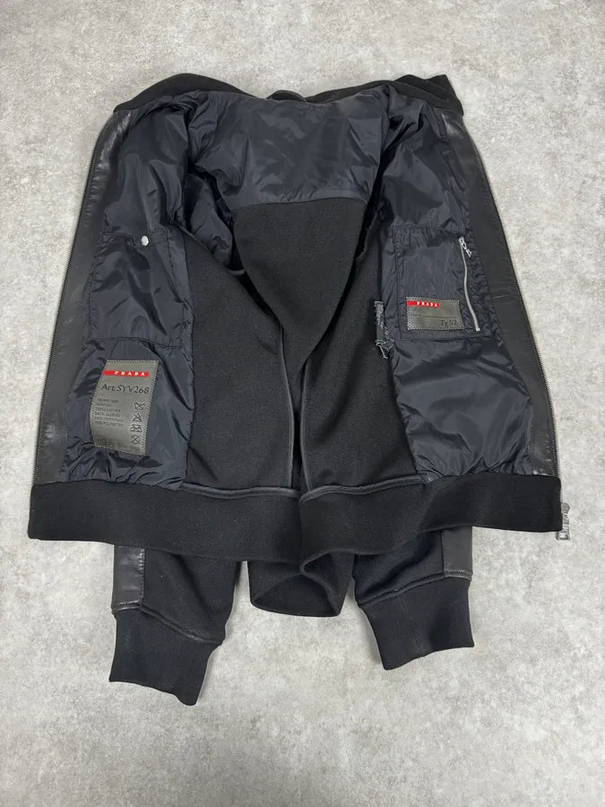 AW2009 Prada Hybrid Leather Premium Jacket QcgaDdl 7