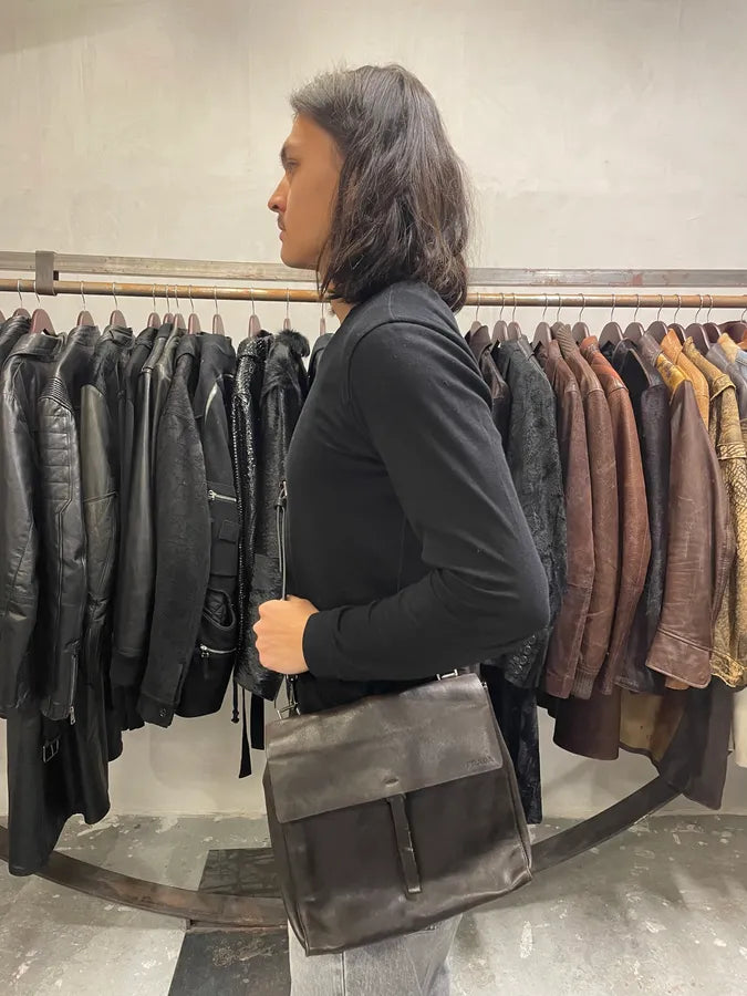 2000s Prada Hybrid Leather Shoulder Bag (OS) IuIiUFI 1