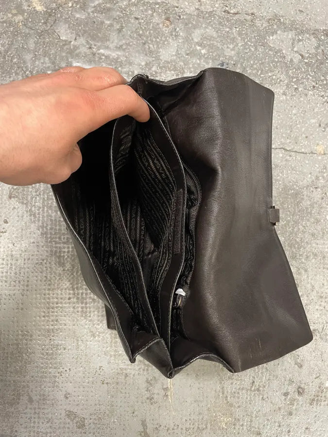 00s archive PRADA leather shoulder bag