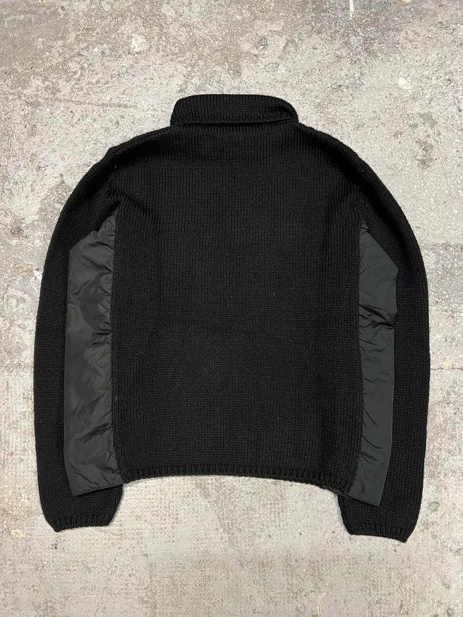 2000s Prada Hybrid Nylon Black Turtleneck (S) 1