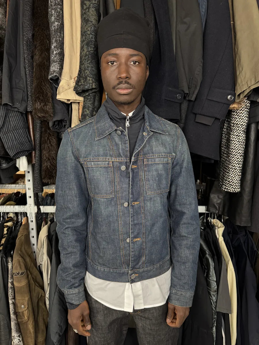 2000s Prada Inner Padding Blue Denim Jacket VoKmKVD 1