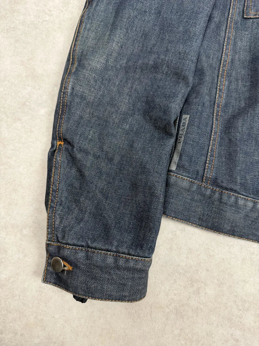 2000s Prada Inner Padding Blue Denim Jacket VoKmKVD 12