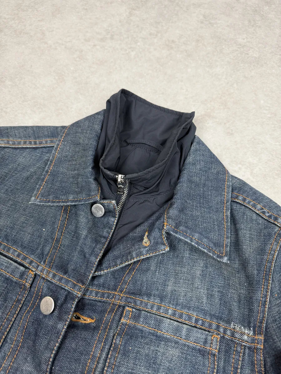 2000s Prada Inner Padding Blue Denim Jacket VoKmKVD 7