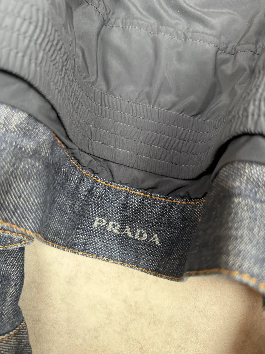 2000s Prada Inner Padding Blue Denim Jacket VoKmKVD 9