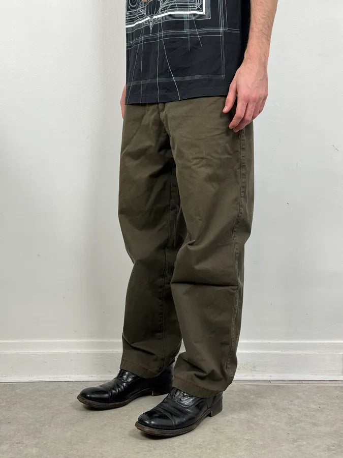 2000s Prada Khaki Green Cozy Pants DtrZmSk 1