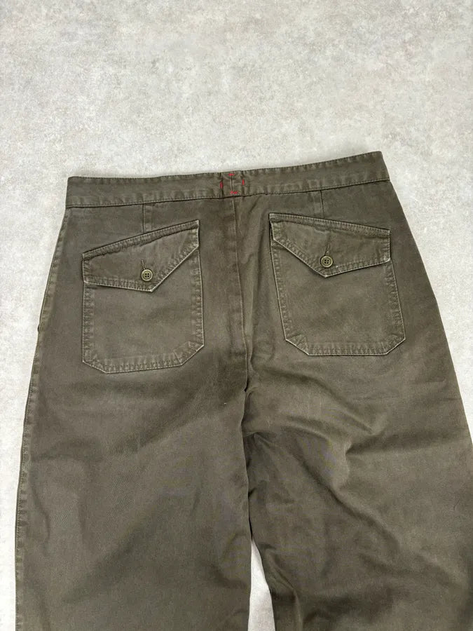 2000s Prada Khaki Green Cozy Pants DtrZmSk 6