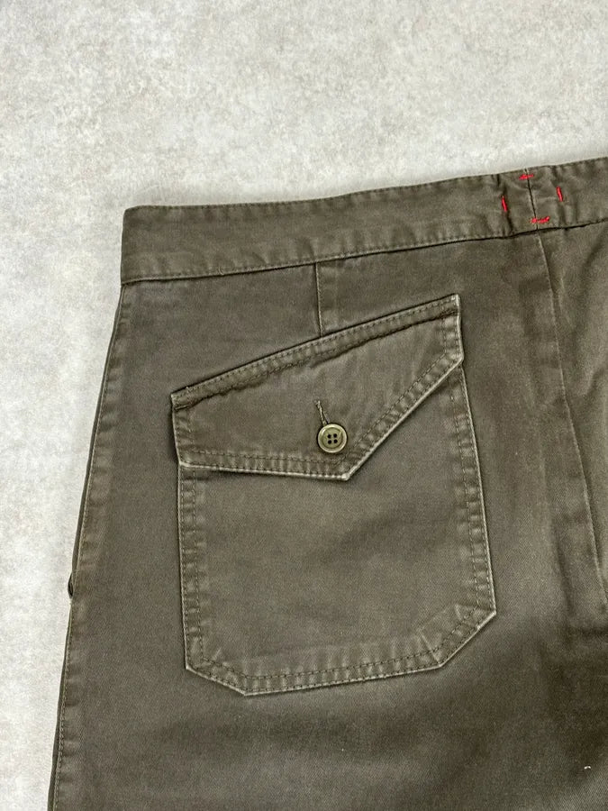 2000s Prada Khaki Green Cozy Pants DtrZmSk 7
