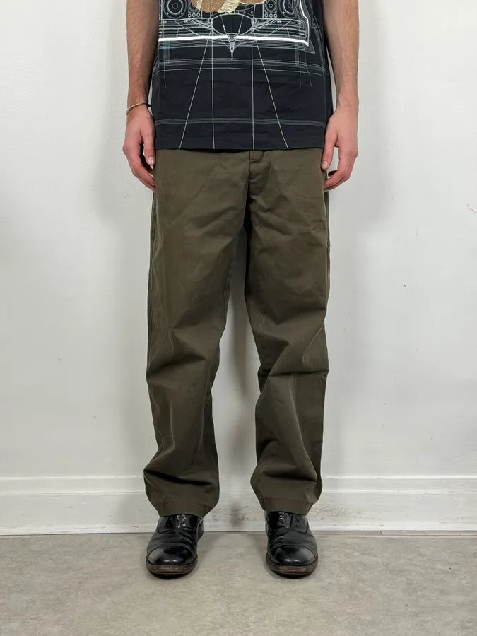 2000s Prada Khaki Green Cozy Pants DtrZmSk 2