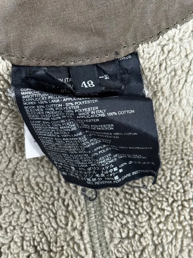 2000s Prada Khaki Green Long Hooded Coat ZwZzczA 10