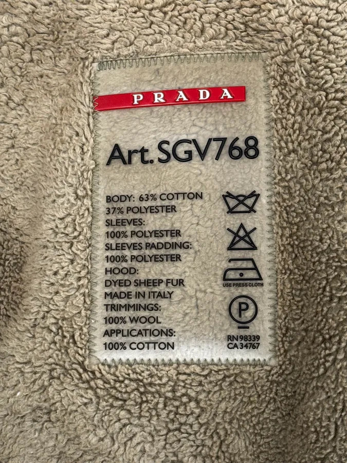 2000s Prada Khaki Green Long Hooded Coat ZwZzczA 9