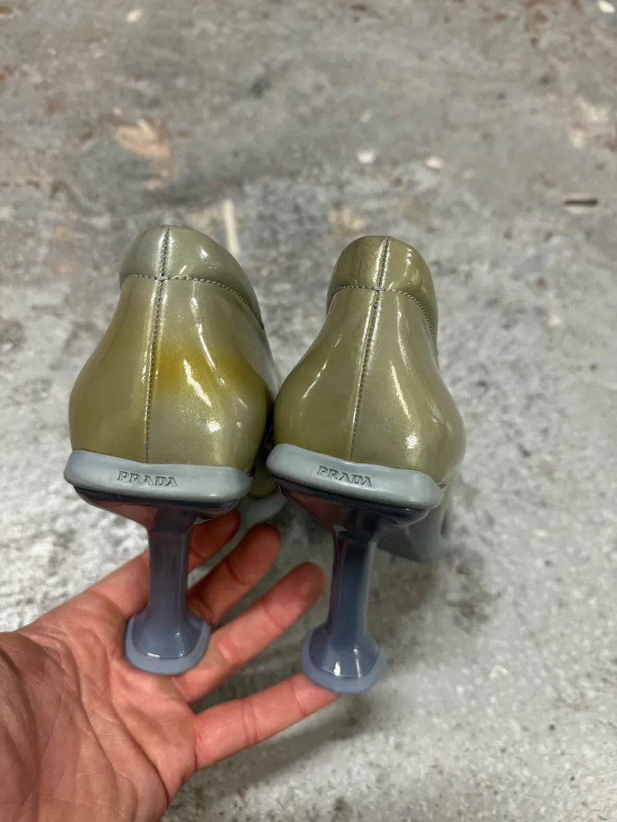 2000s Prada Khaki Heels Shoes (37.5eu/us5) 6