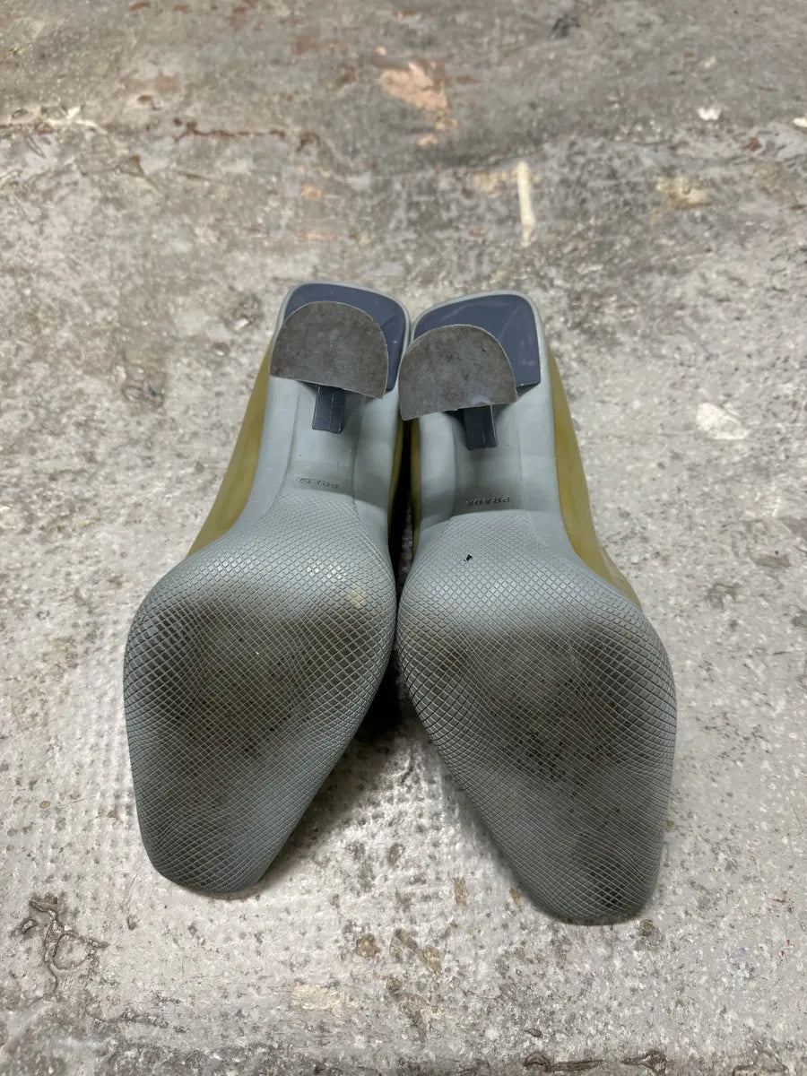 2000s Prada Khaki Heels Shoes (37.5eu/us5) 7
