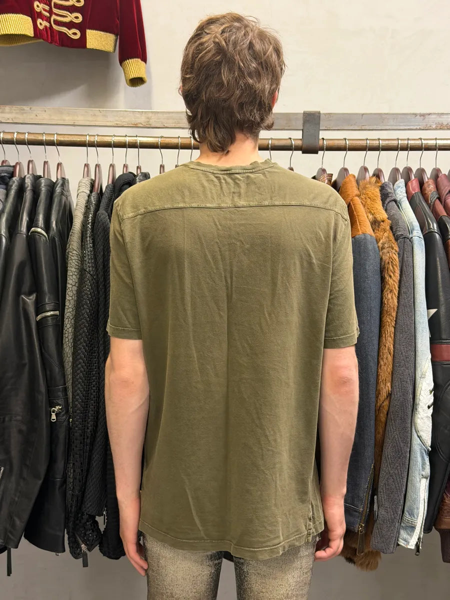 2000s Prada Khaki Minimalist T-Shirt UpjlnxY 2