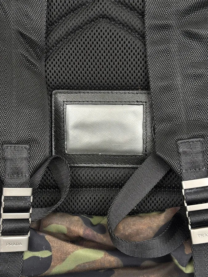 2000s Prada Khaki Nylon Camo Military Backpack fudDbTm 12