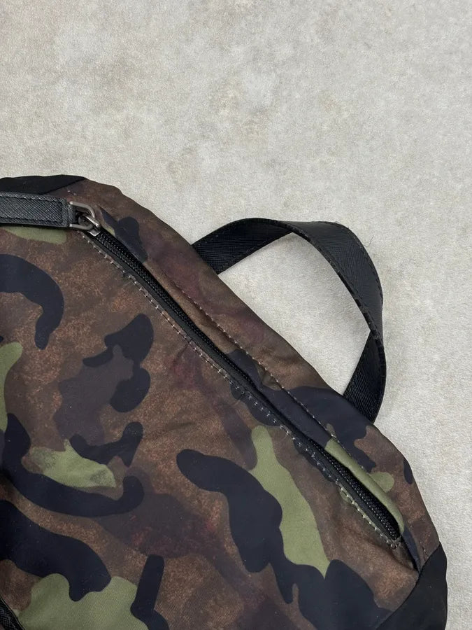 2000s Prada Khaki Nylon Camo Military Backpack fudDbTm 14