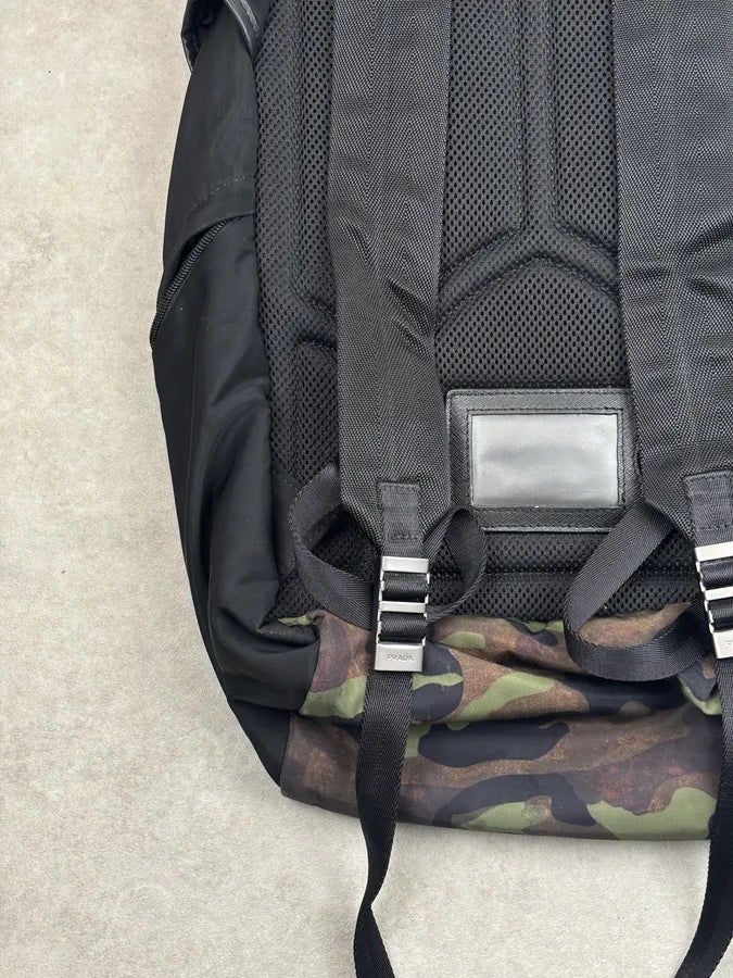 2000s Prada Khaki Nylon Camo Military Backpack fudDbTm 10