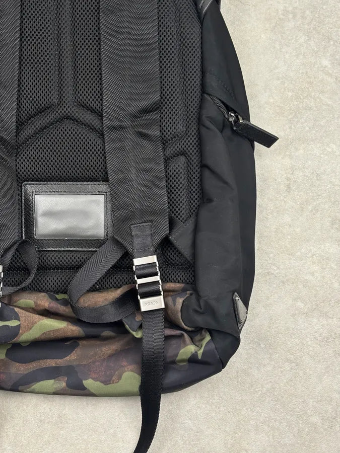 2000s Prada Khaki Nylon Camo Military Backpack fudDbTm 9