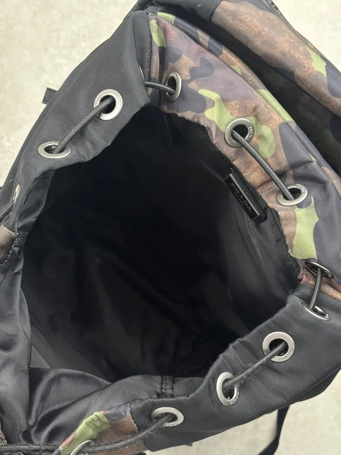 2000s Prada Khaki Nylon Camo Military Backpack fudDbTm 15