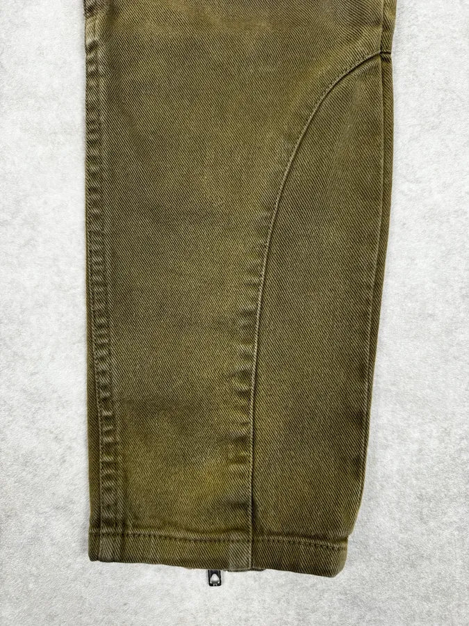 2000s Prada Khaki Green Zip Slim Pants UaziJlv 7