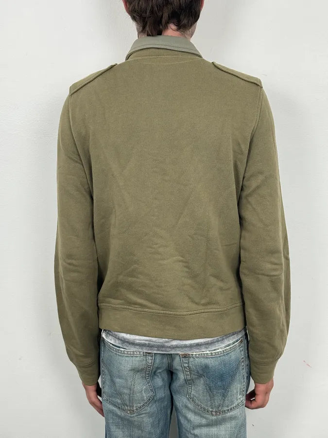 2000s Prada Olive Green Cozy Zip-Up Jacket RExaKav 2