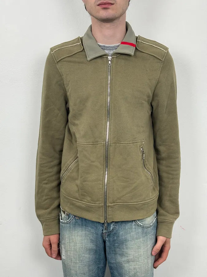 2000s Prada Olive Green Cozy Zip-Up Jacket RExaKav 1